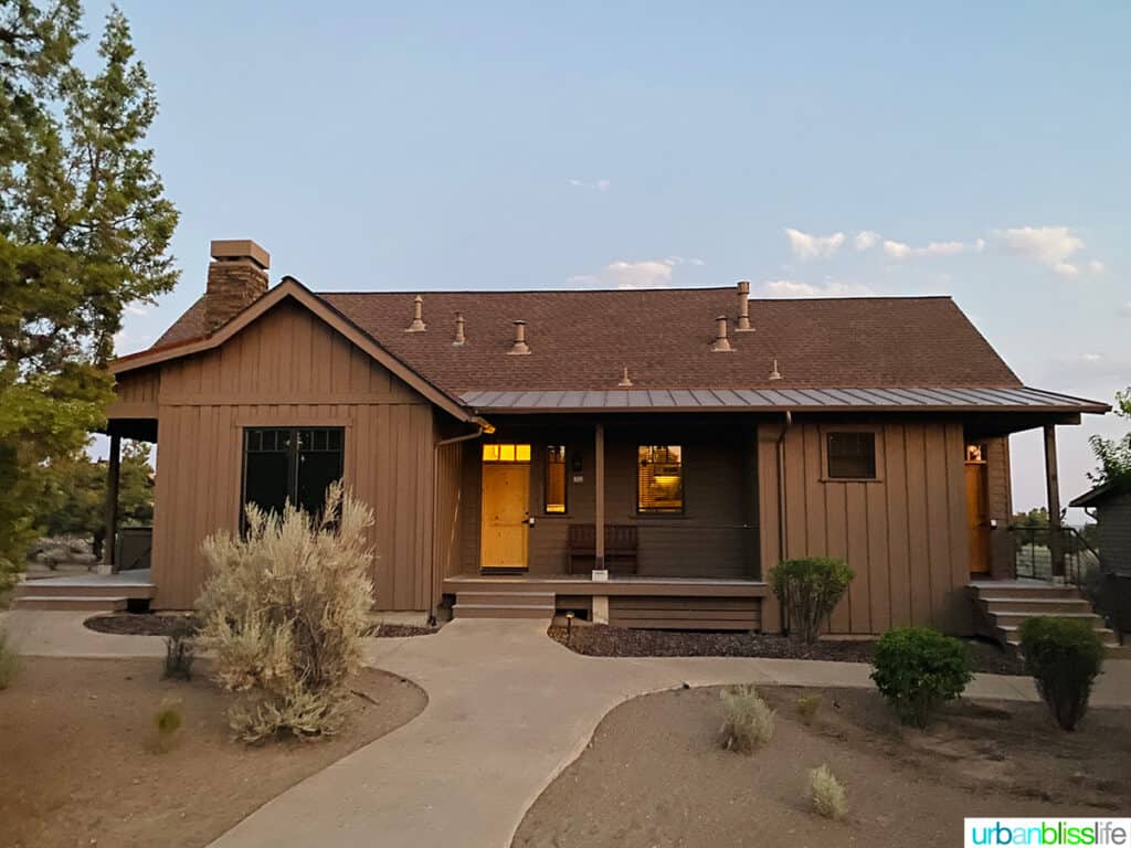 front of cabin at brasada ranch