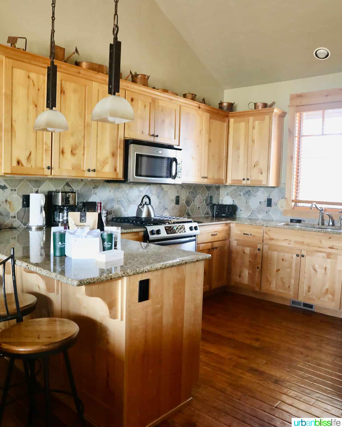 cabin kitchen at brasada ranch