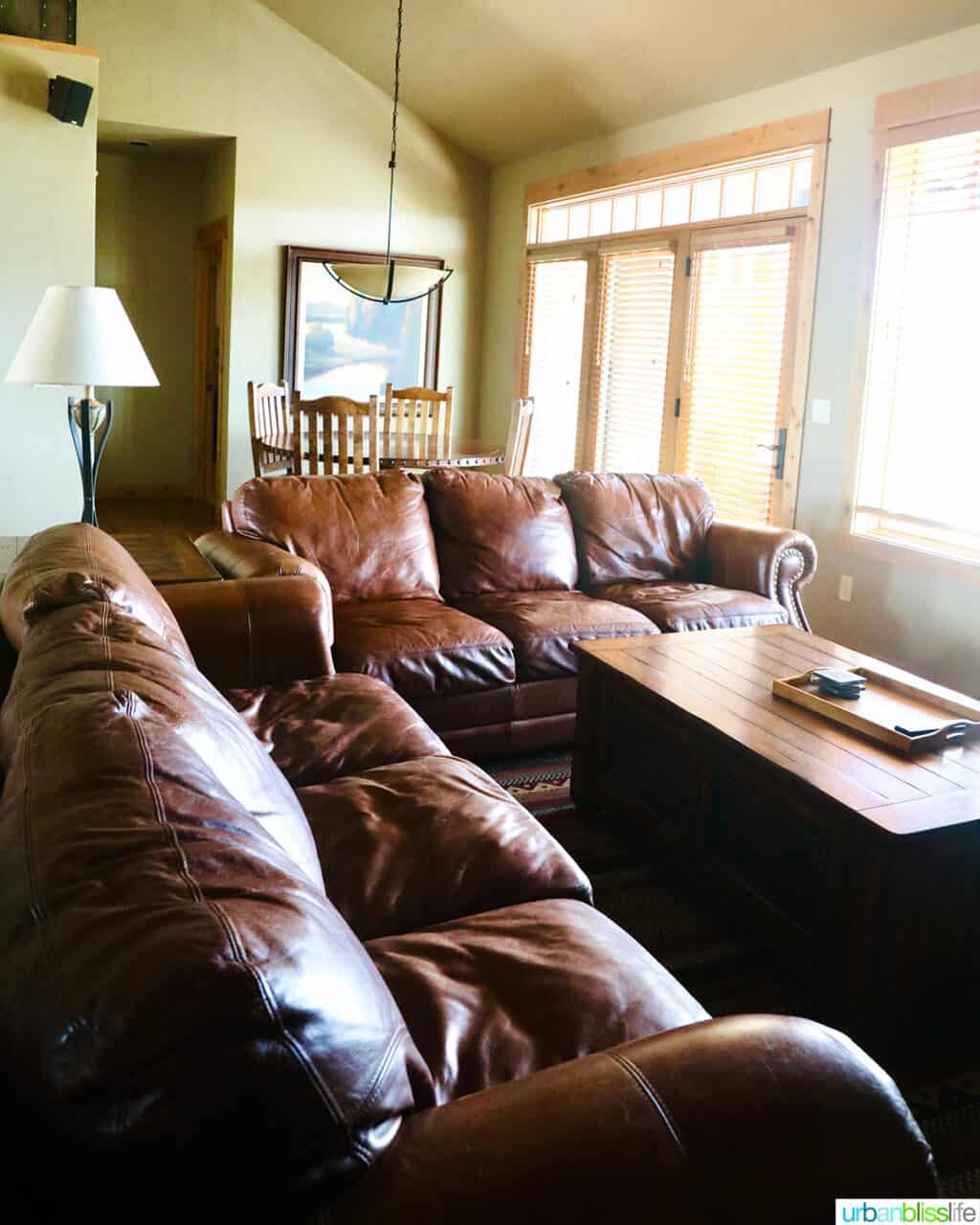 cabin living room at brasada ranch