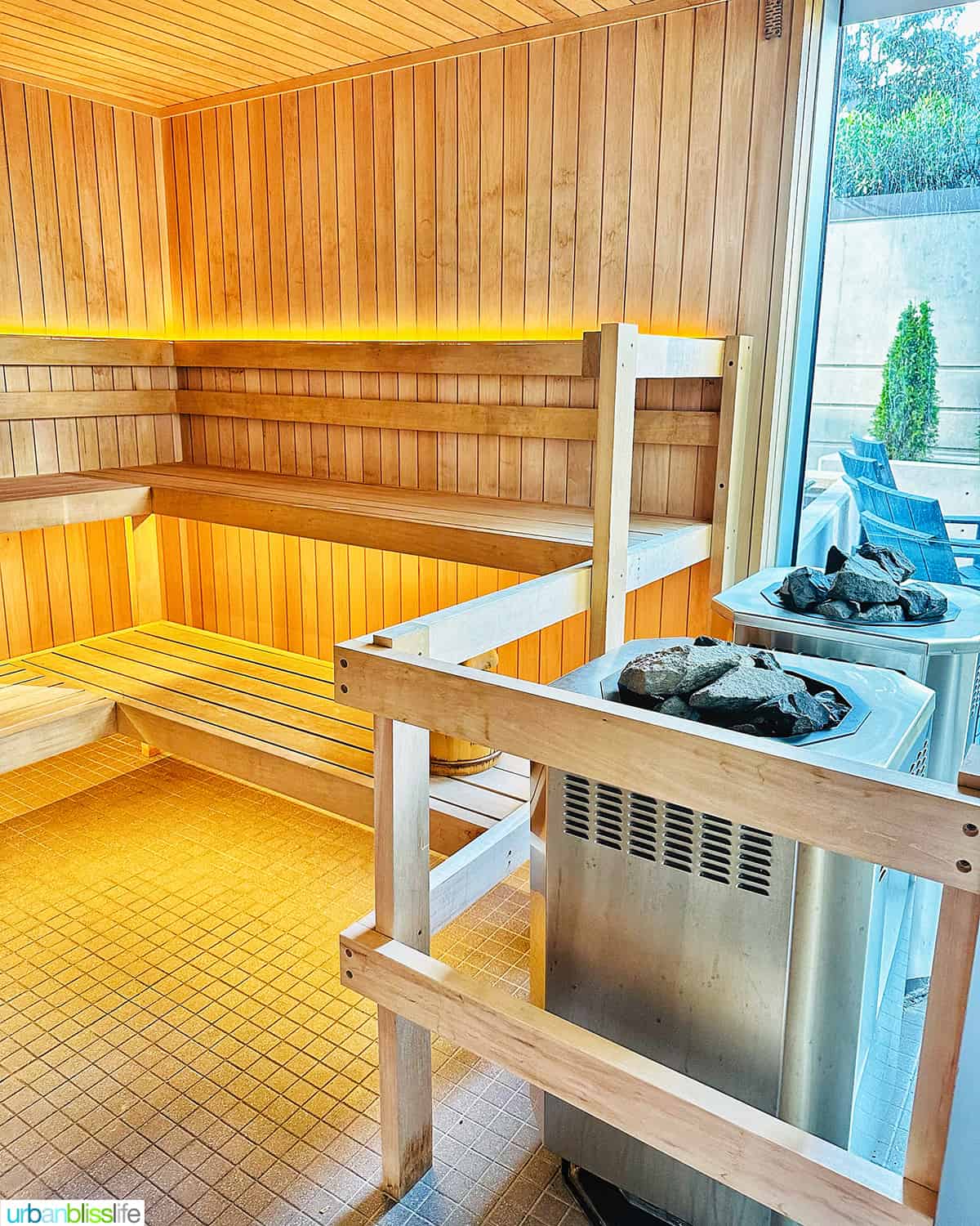 Ritual Nordic Spa sauna room.