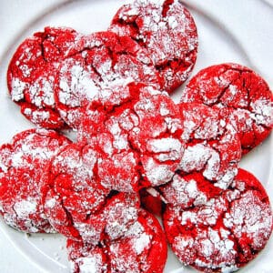 Red Velvet Cookies on a plate