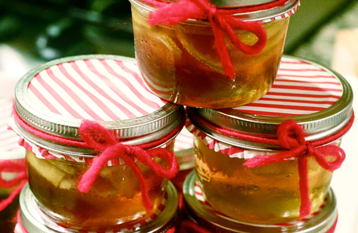 ginger honey lemon syrup packaged as gifts