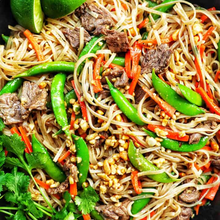 Beef Pad See Ew (Thai Stir Fried Rice Noodles) - Urban Bliss Life