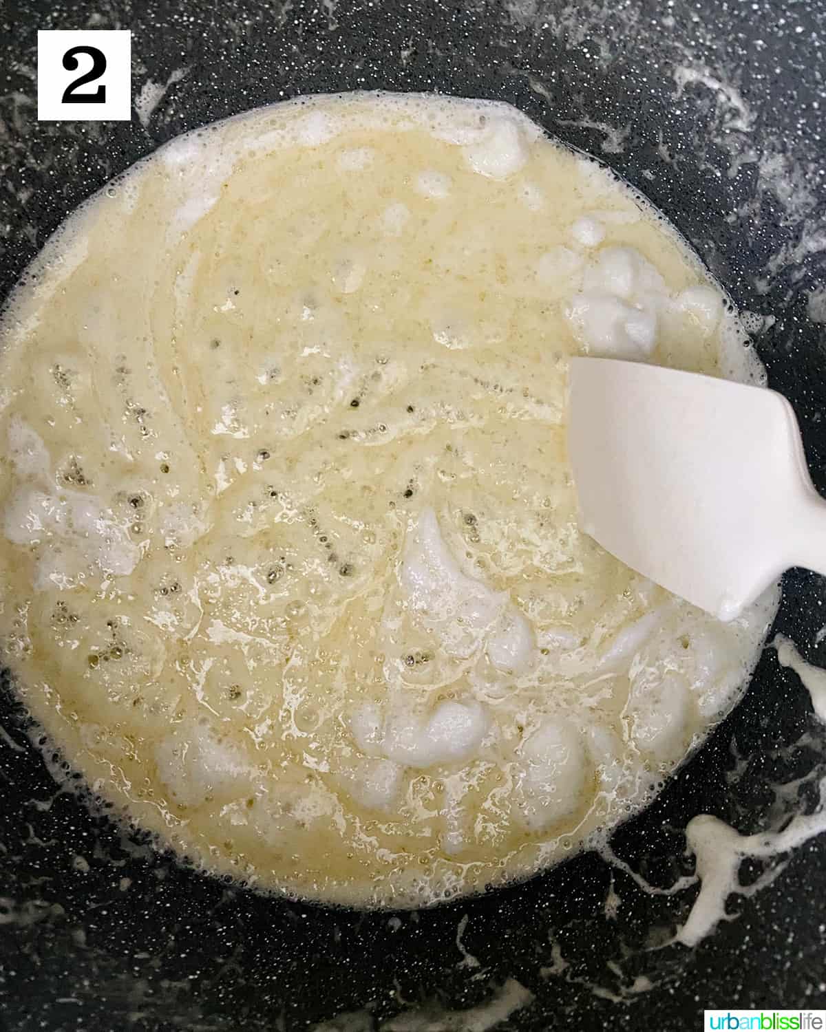 melting marshmallows in pot