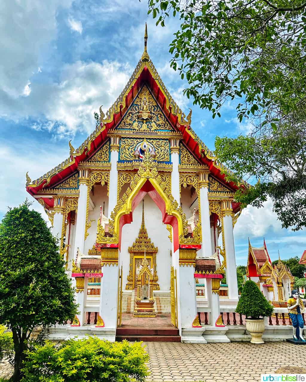 The Prayer Hall of Wat Chalong temple in Phuket, Thailand.