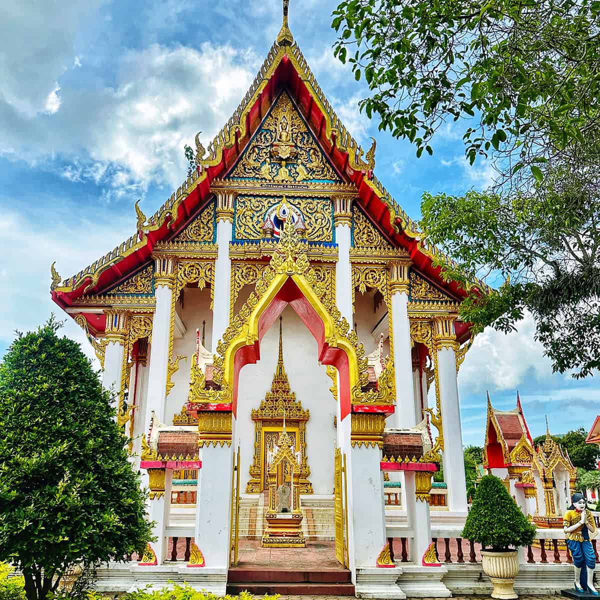 The Prayer Hall of Wat Chalong temple in Phuket, Thailand.