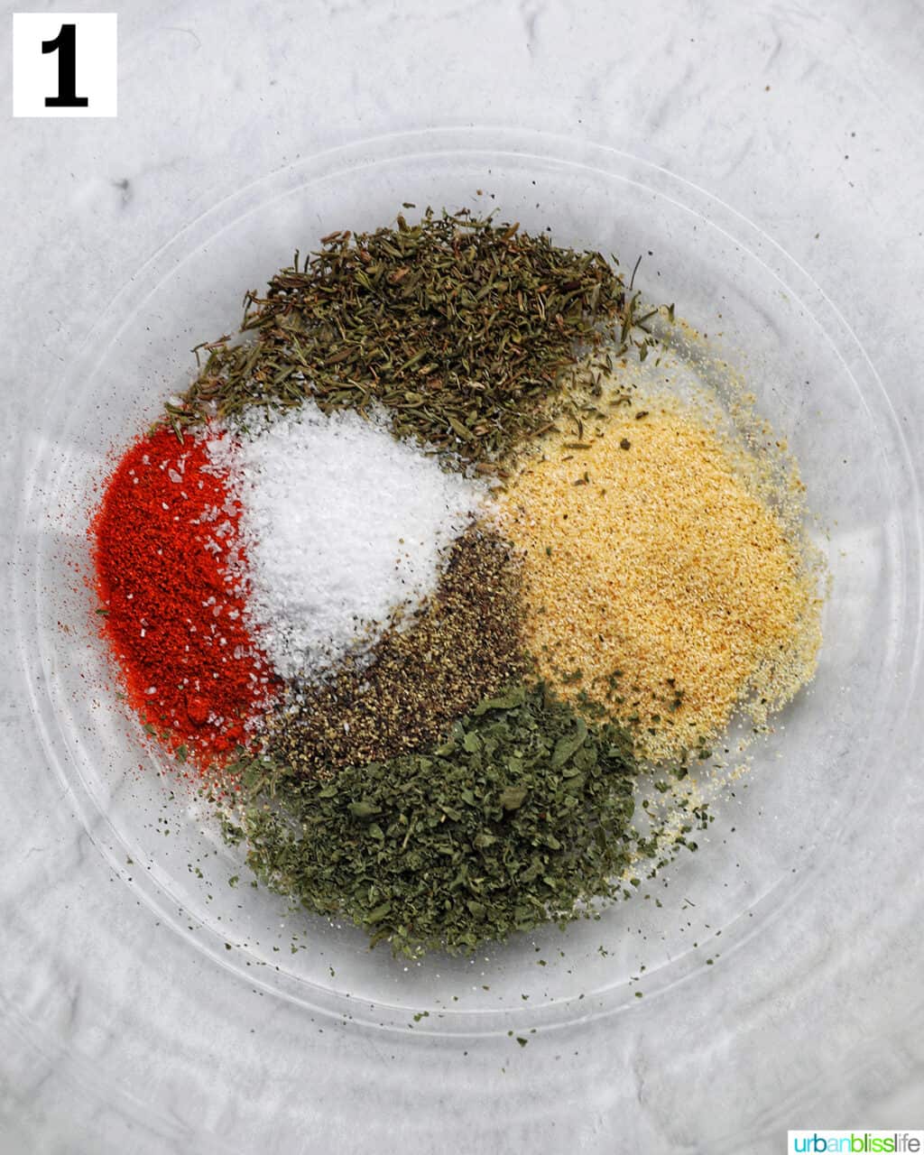 spices in a bowl to make instant pot chicken drumsticks.