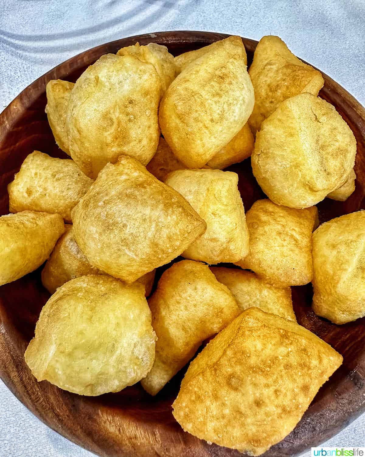 bowl of baursak, a Kazakhstan fried dough.