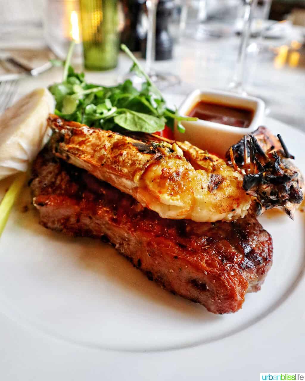 surf and turf at wilde restaurant in dublin, ireland