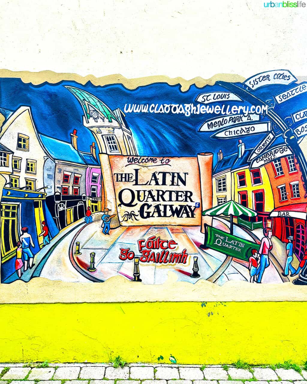 latin quarter sign in galway, ireland