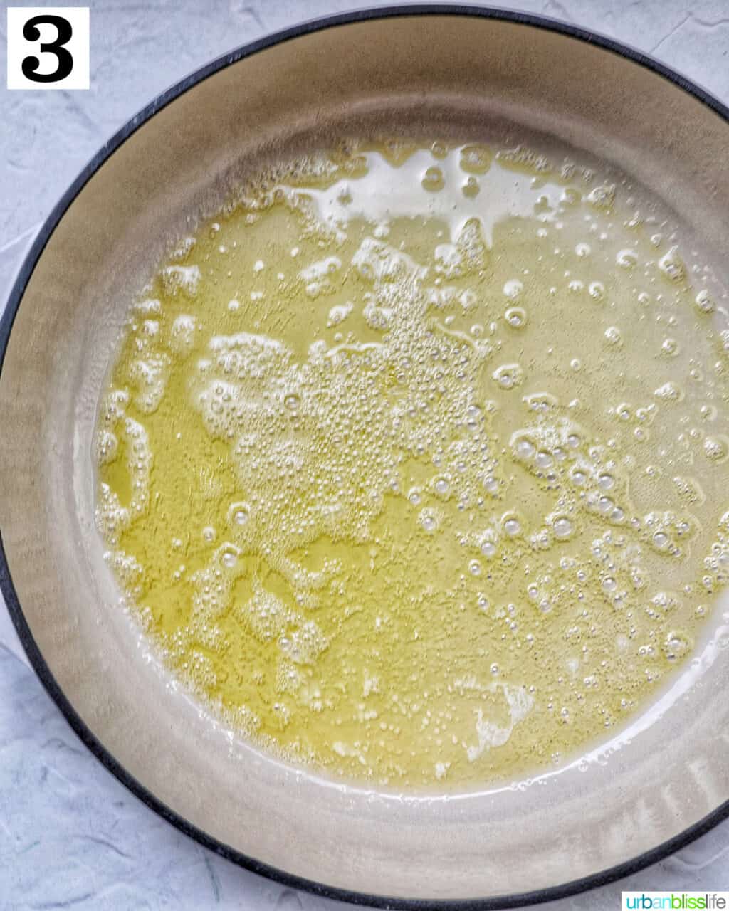 melted butter in a large skillet.