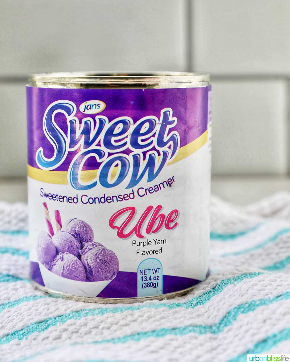 can of ube condensed milk.