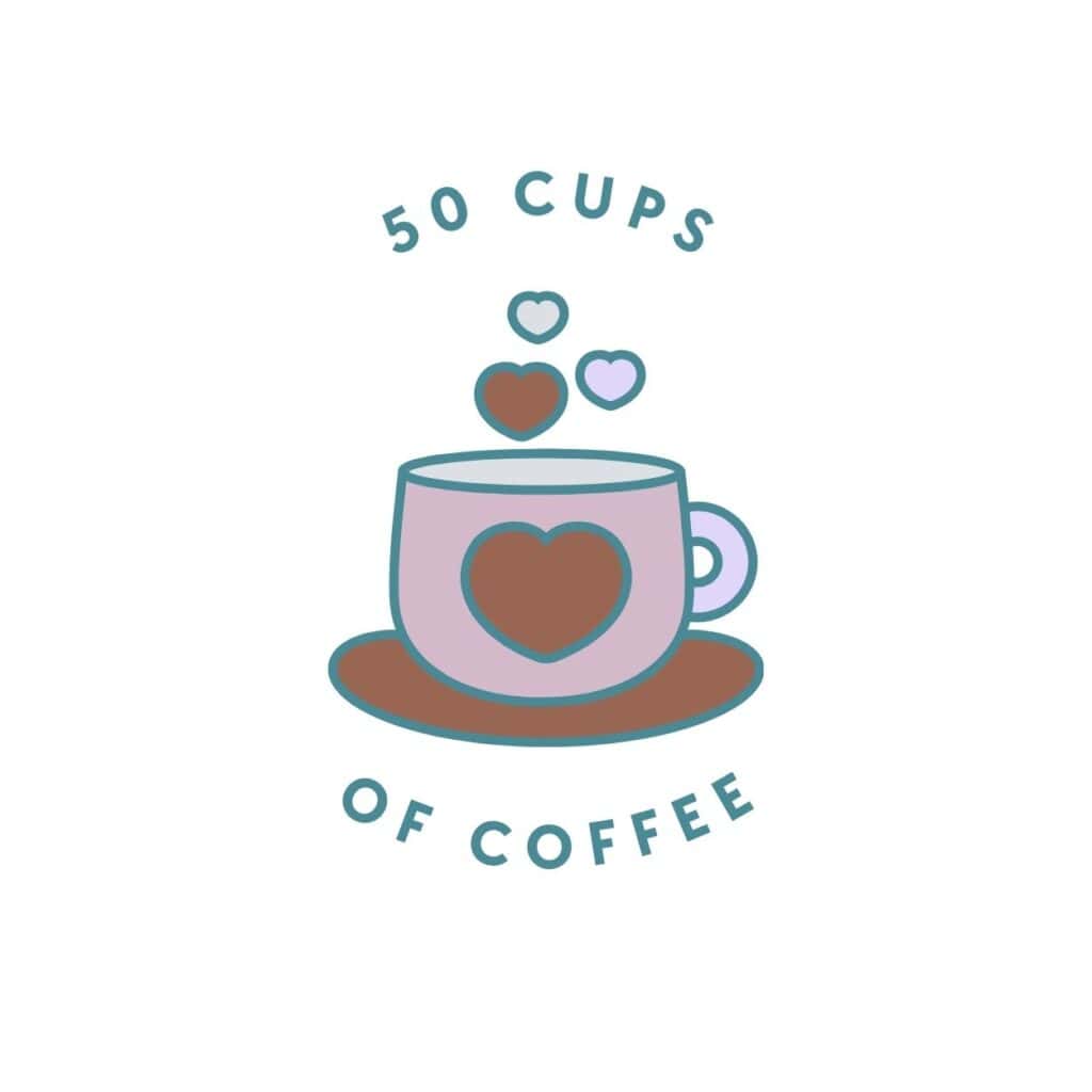 Fifty cups of coffee logo