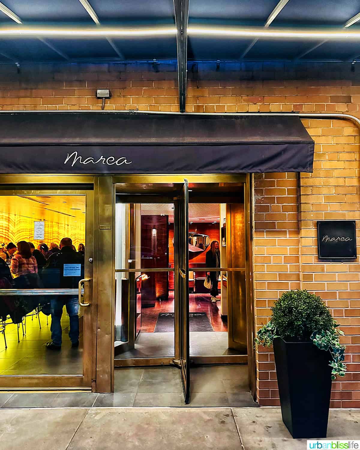 Exterior of Marea restaurant New York City (NYC)