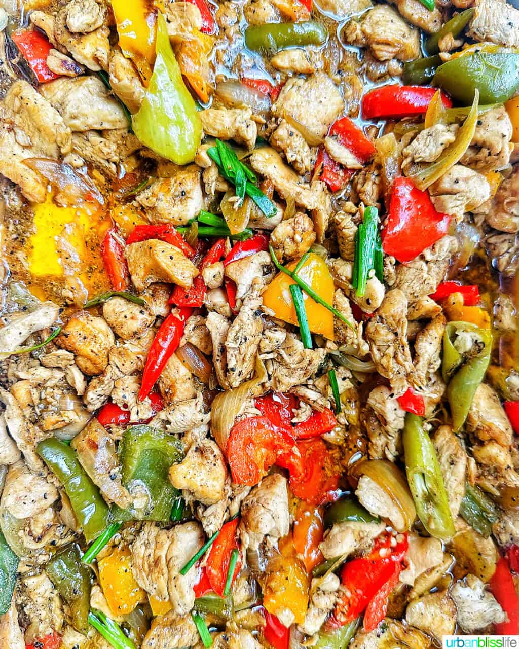 Phad Phrik Gai chicken and vegetables.