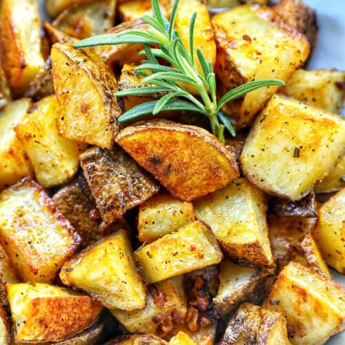 rosemary and garlic roasted potatoes.