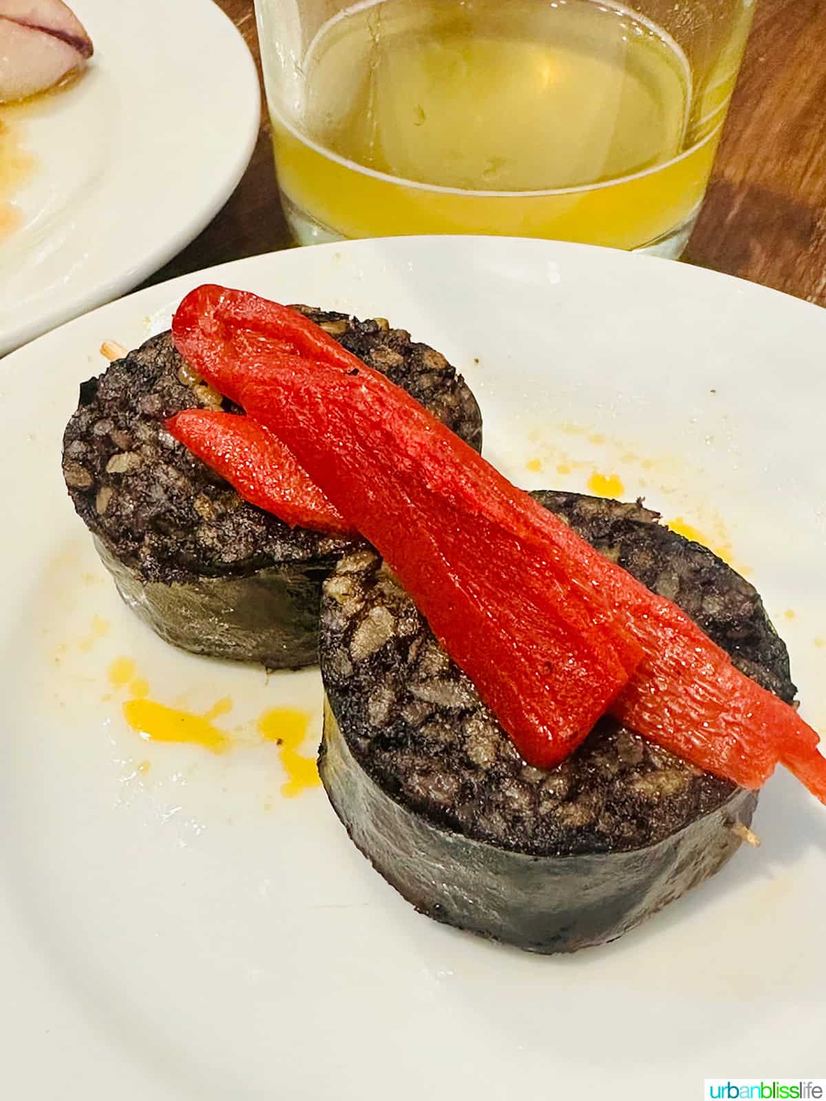 morcilla: blood sausage pintxos.