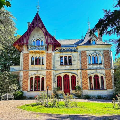 exterior at Chateau de Valcreuse in La Roche-Posay, France.