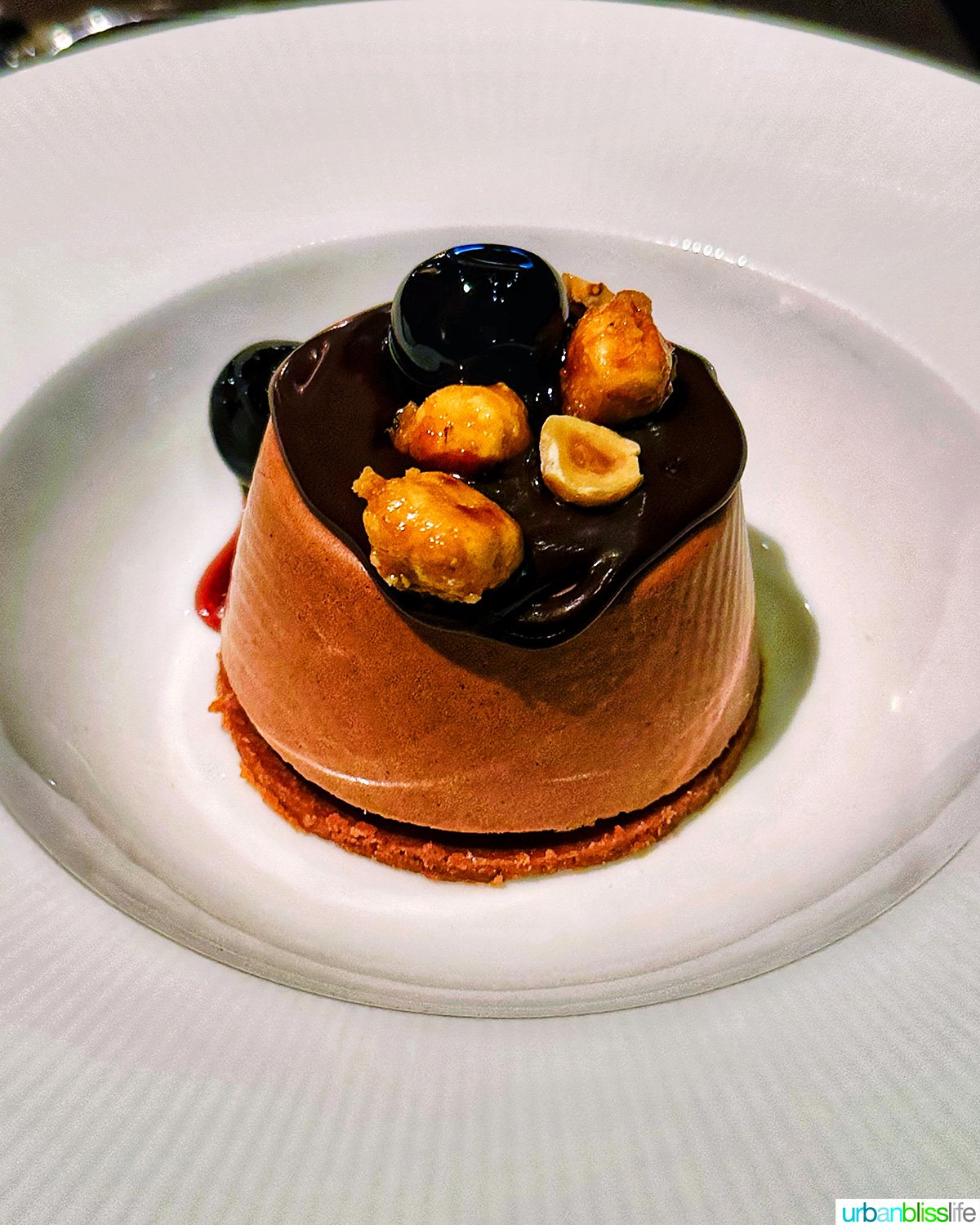 chocolate mousse at Carlotto restaurant in NYC New York.