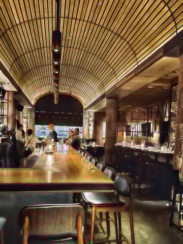 bar at Carlotto restaurant in NYC New York.