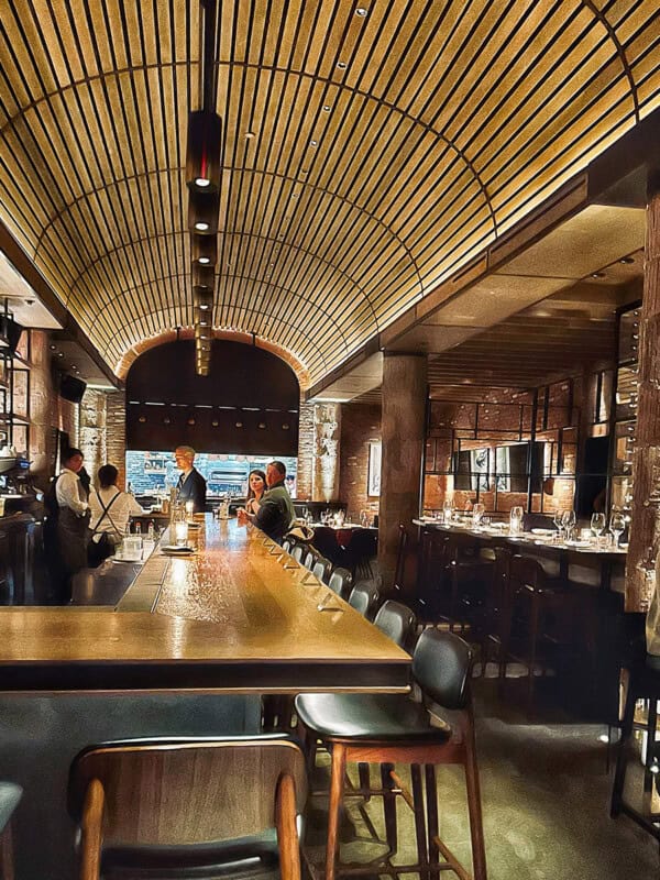 bar at Carlotto restaurant in NYC New York.