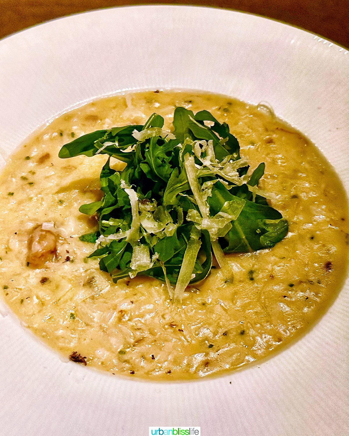 Risotto at Carlotto restaurant in NYC New York.