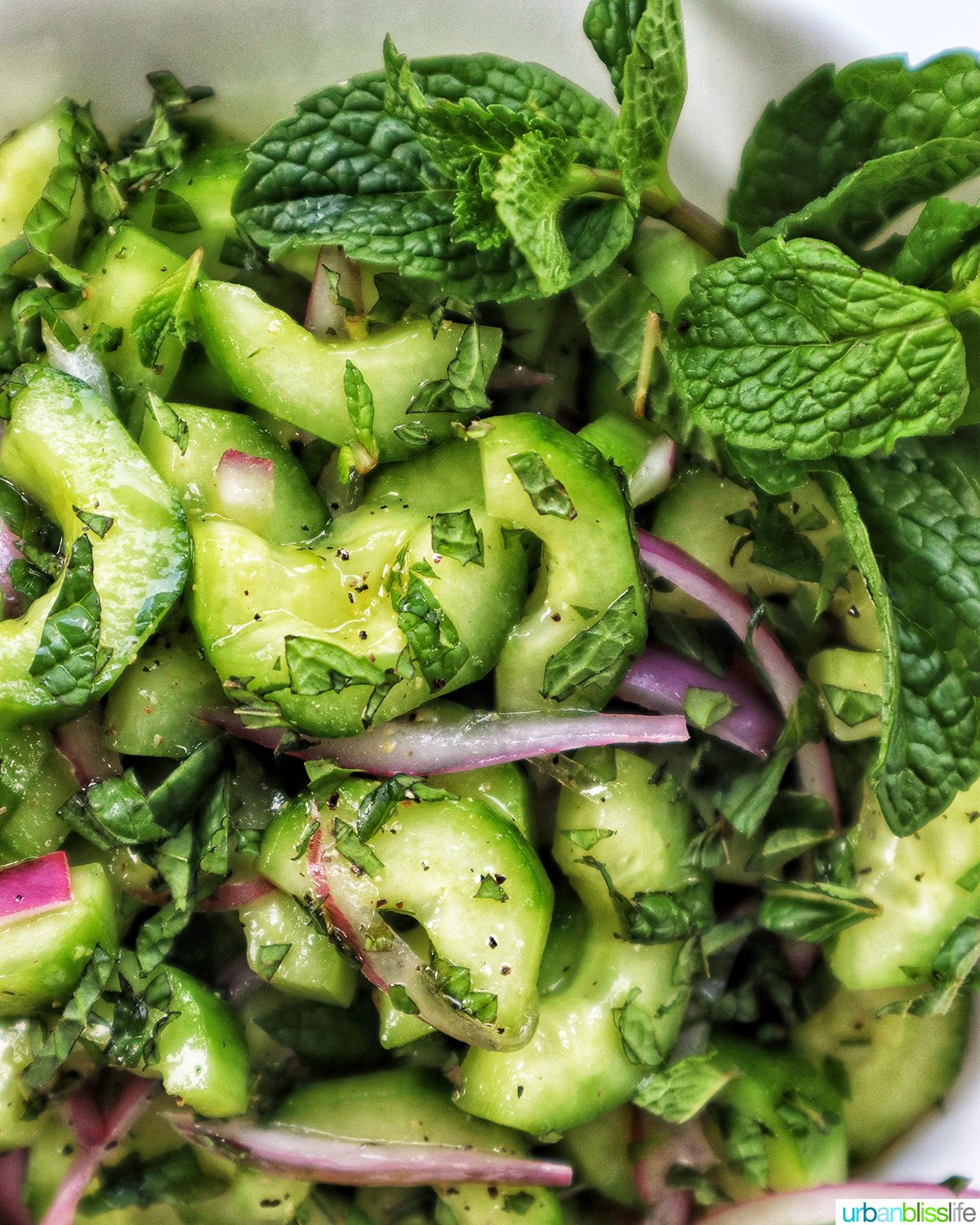 cucumber mint salad.