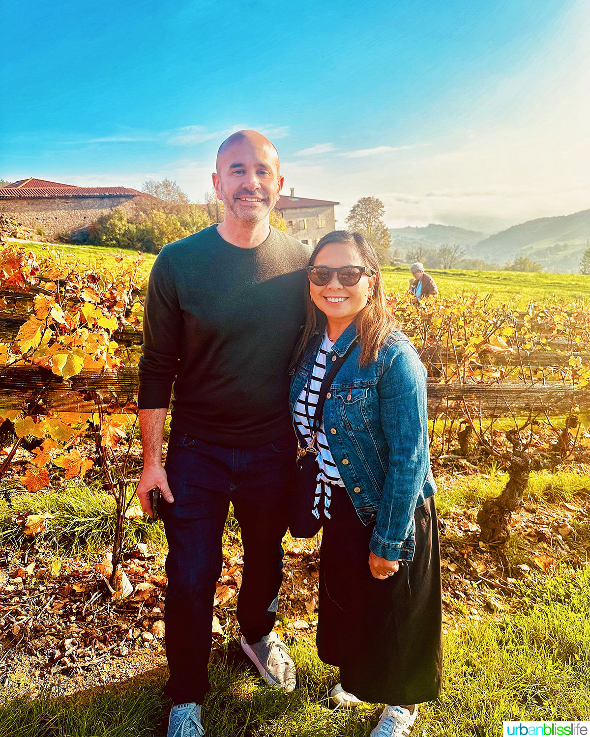 marlynn and alain at Domaine De Fond-vieille in Beaujolais, France