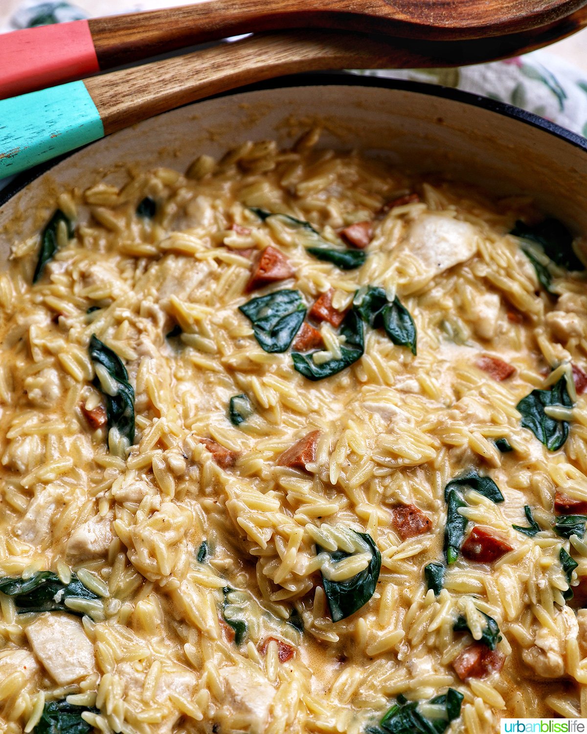 chicken and chorizo orzo.