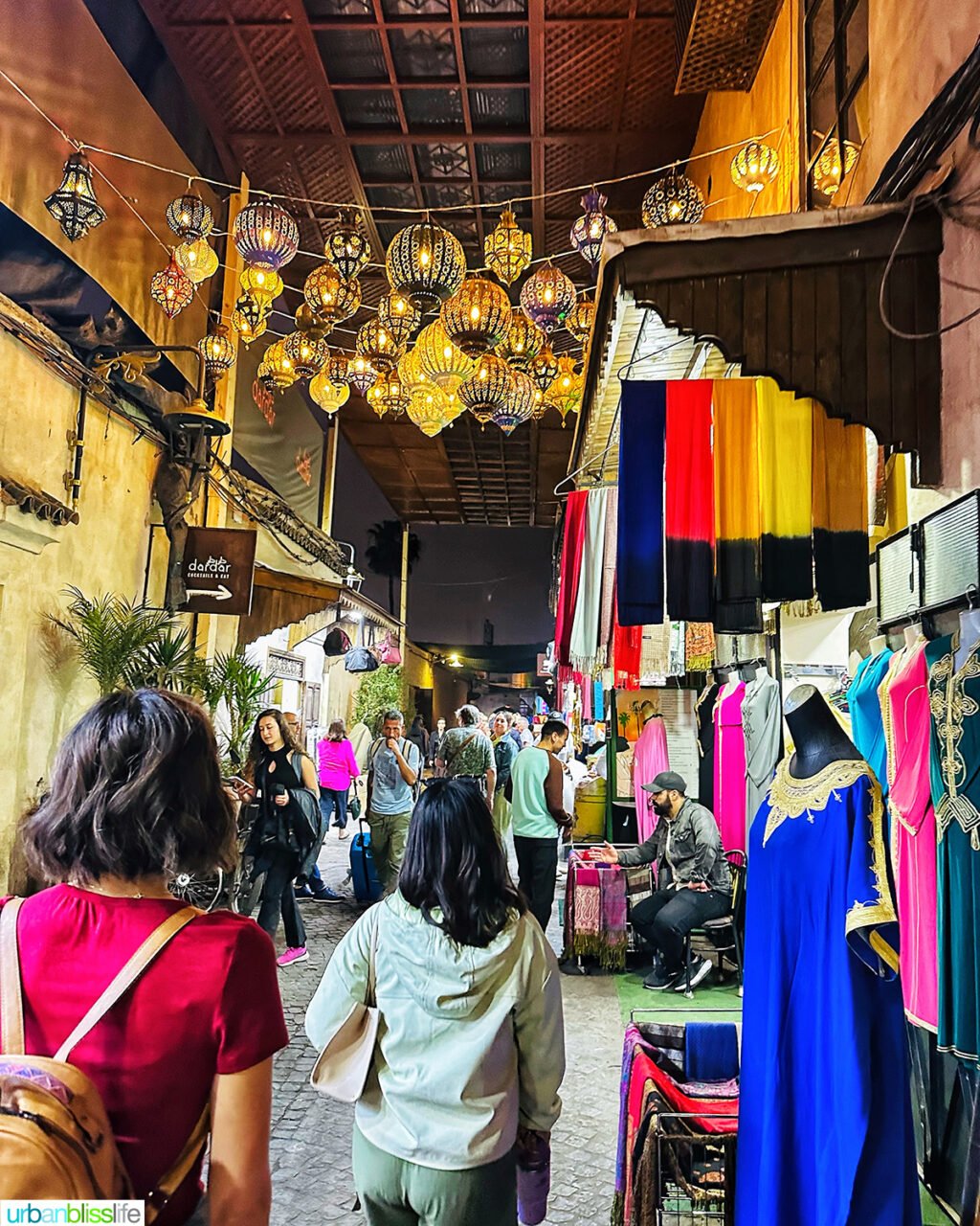 Marrakech Morocco medina and souks.