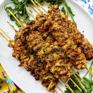 tandoori chicken skewers.