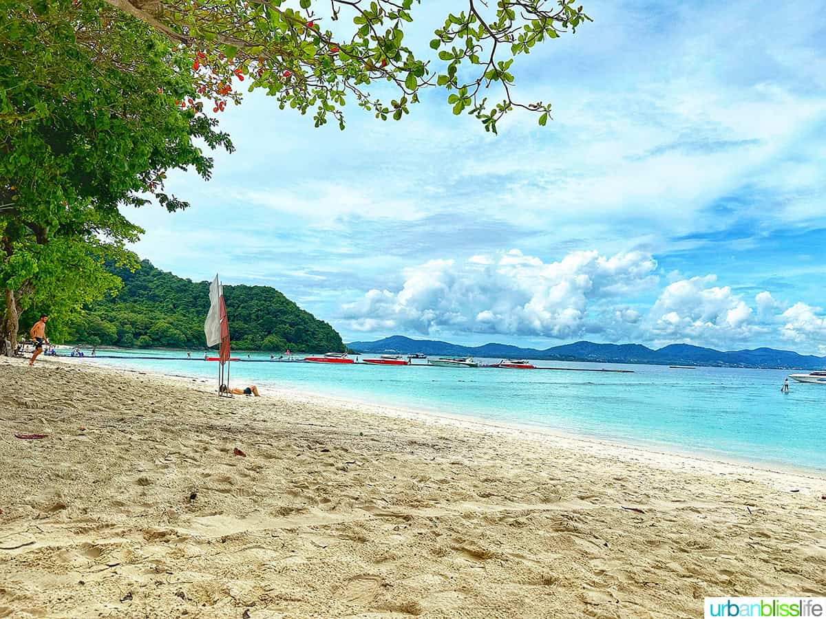 Phuket Thailand beach and ocean.