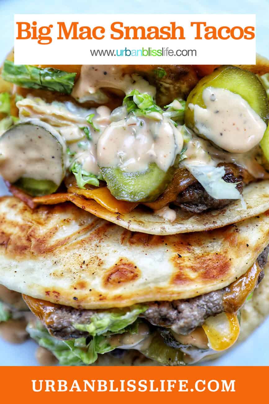 Big Mac Smash Tacos with title text overlay.