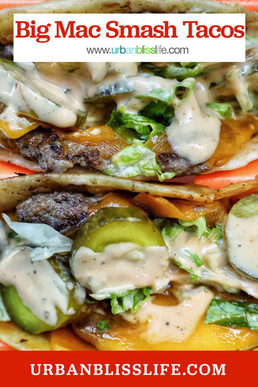 Big Mac Smash Tacos with title text overlay.