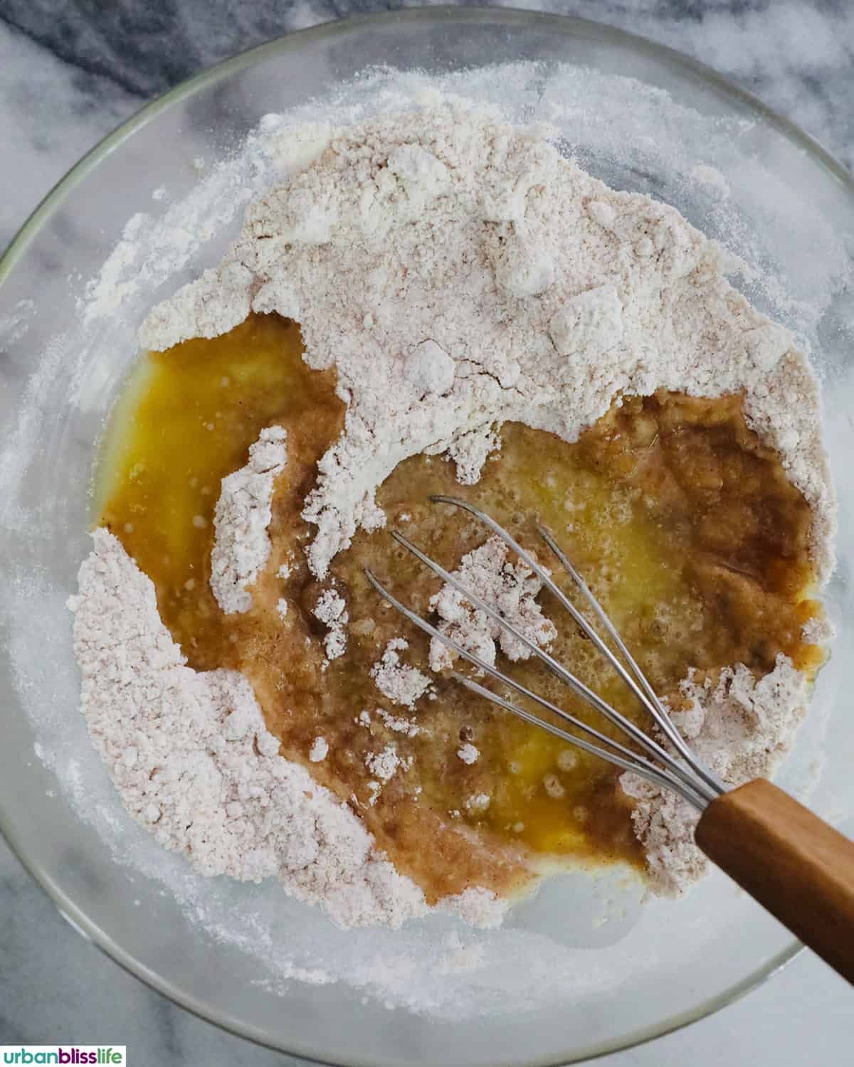 muffin batter and whisk.