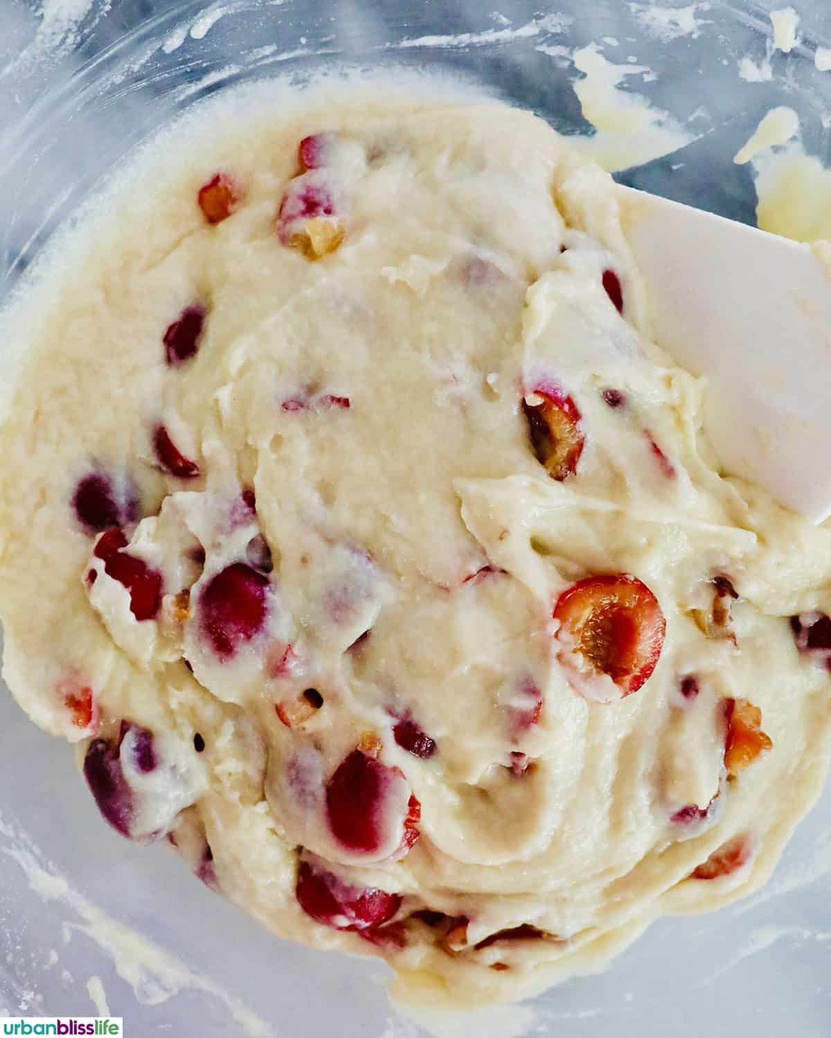 cherry muffin batter.