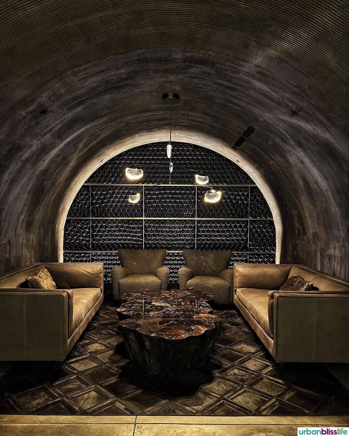 cave lounge nook at LucidWild winery
