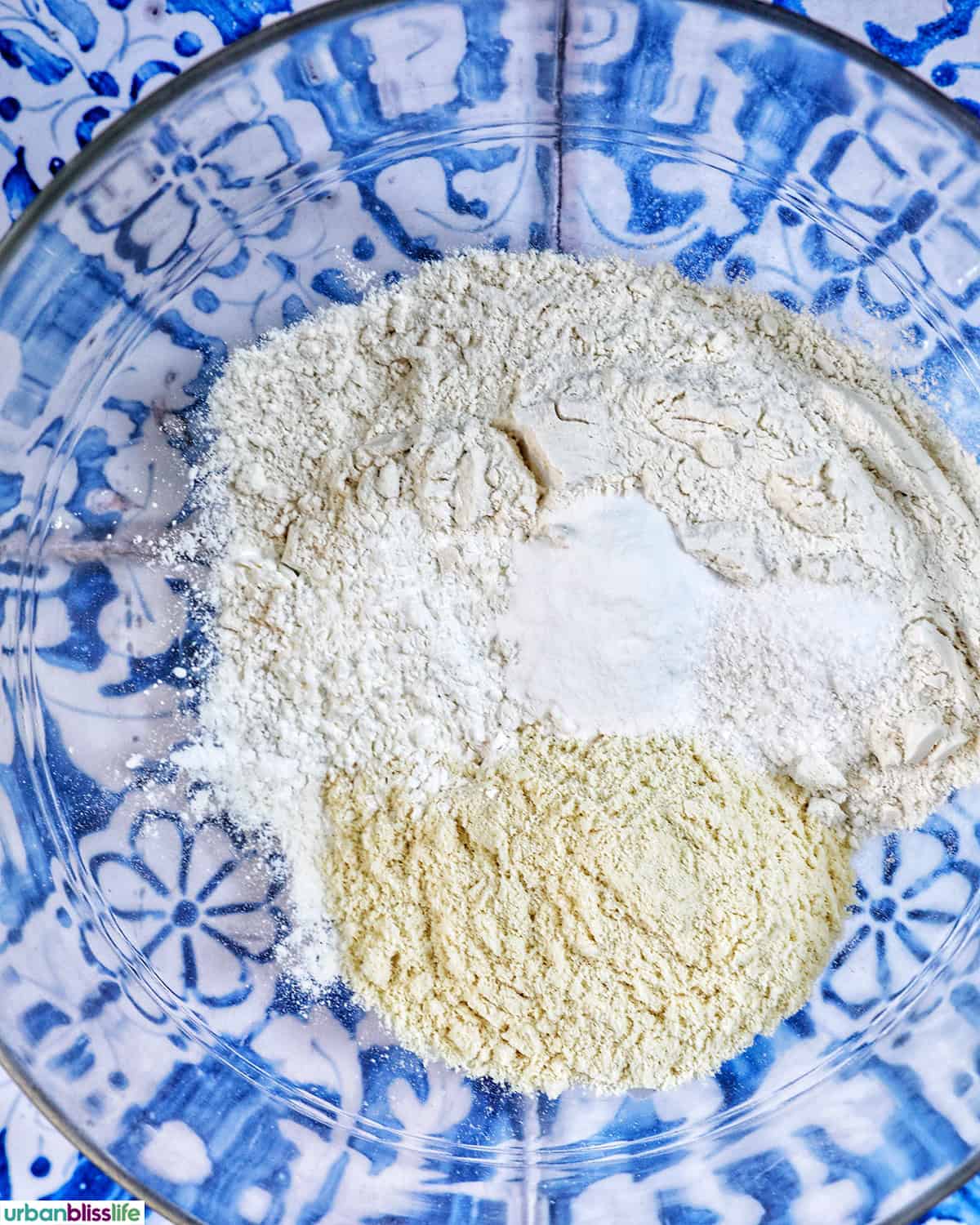 dry ingredients to make cookie batter.