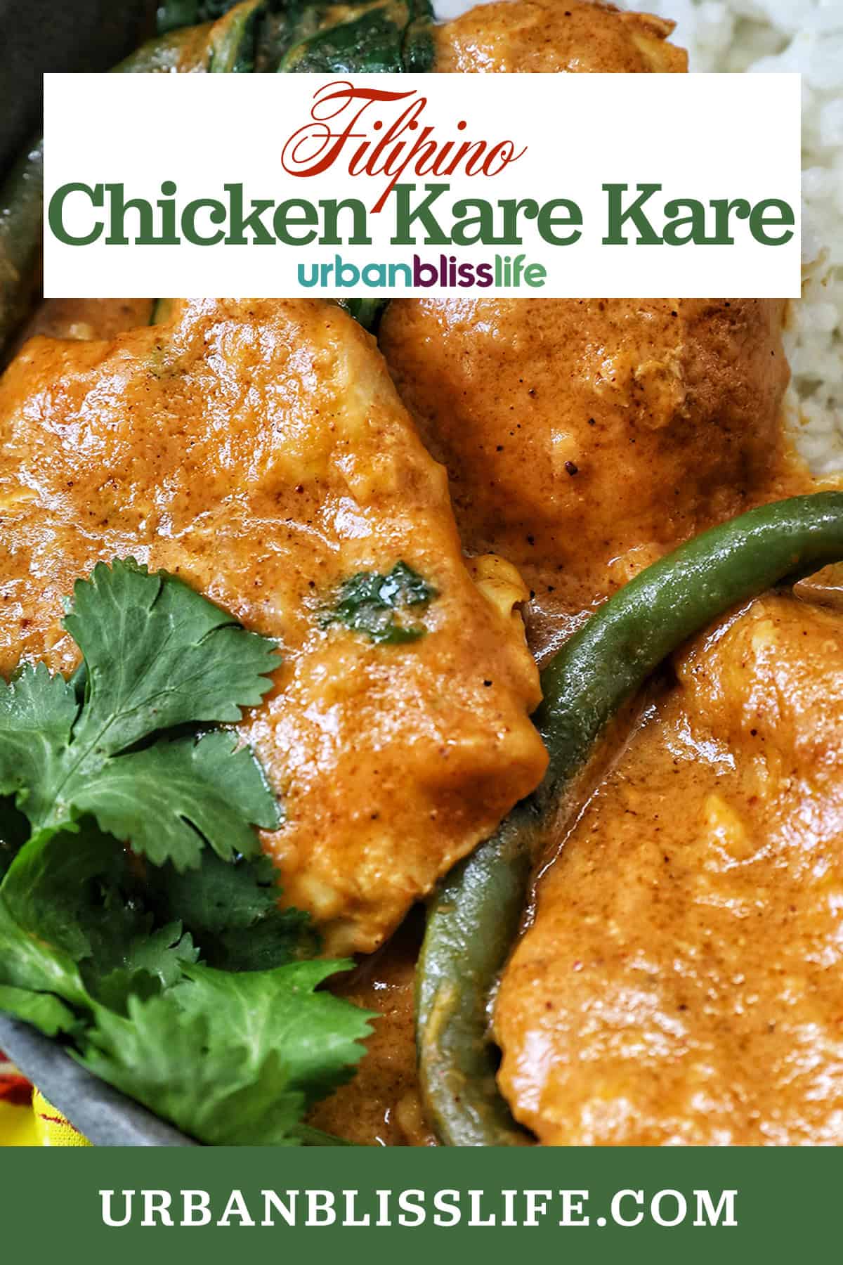 chicken kare kare with title text overlay.
