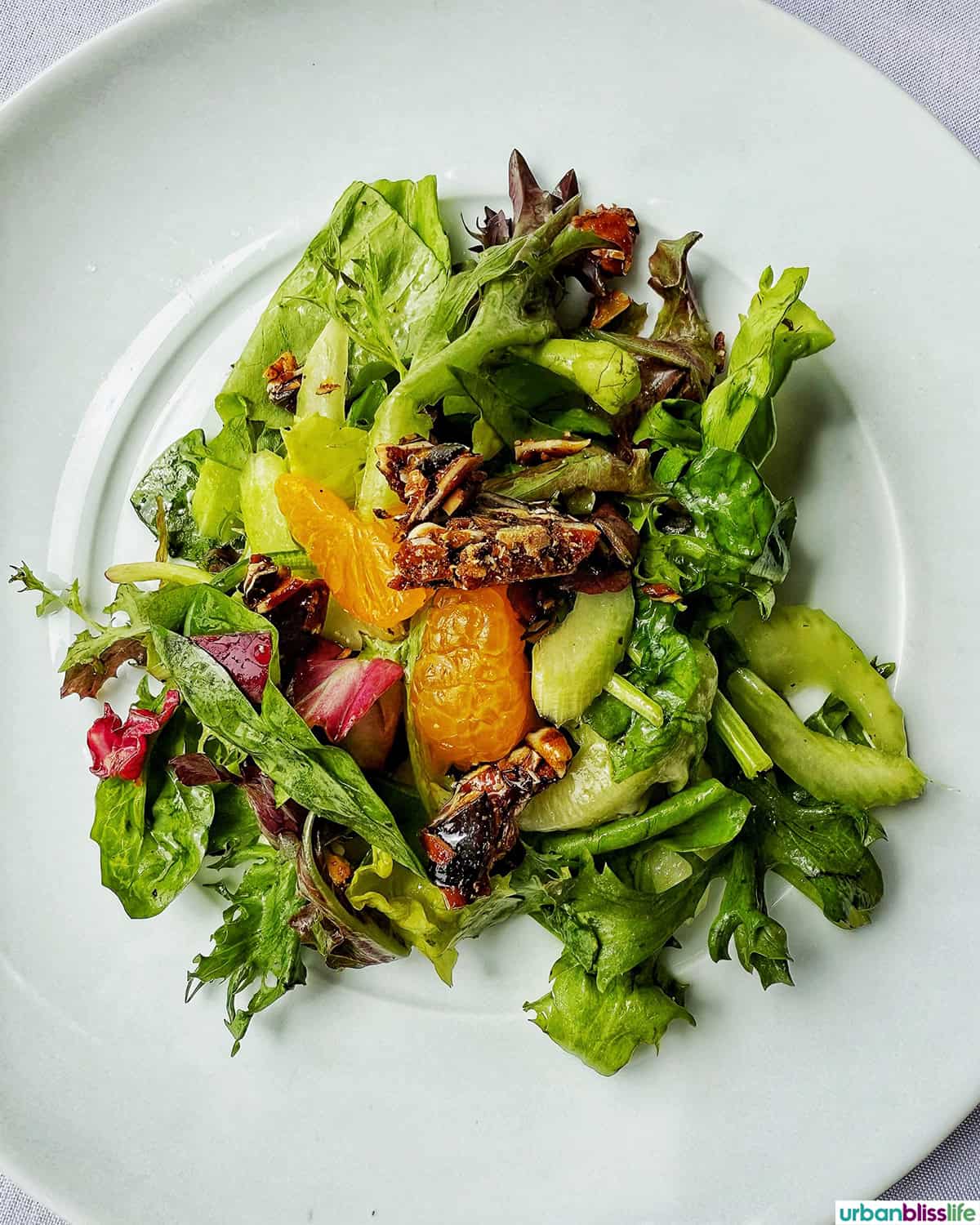 salad on white plate