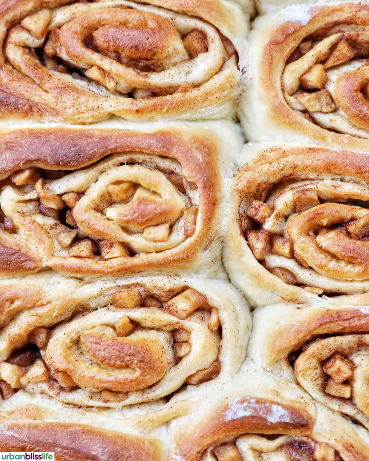 unfrosted apple pie cinnamon rolls.