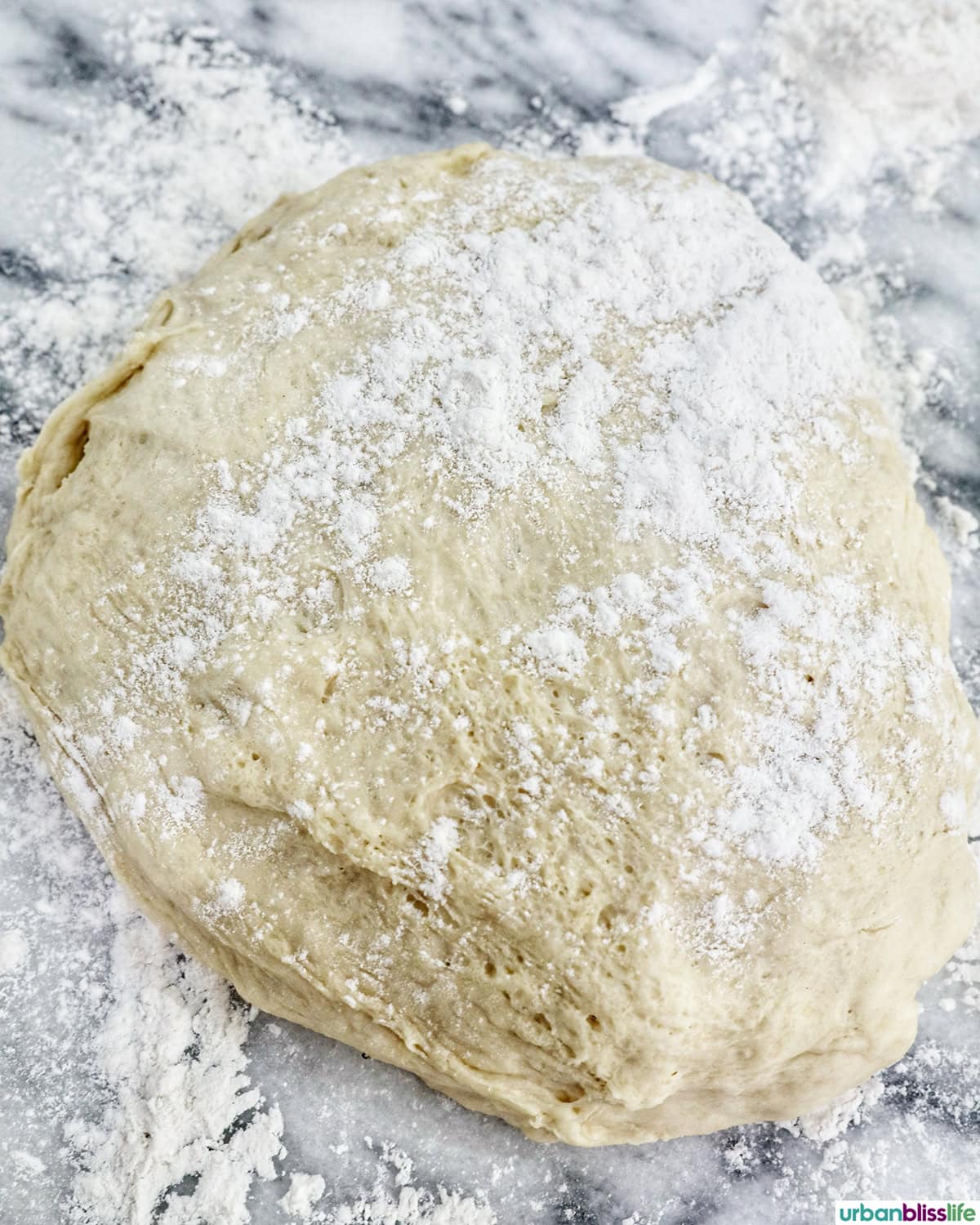 floured dough ball.