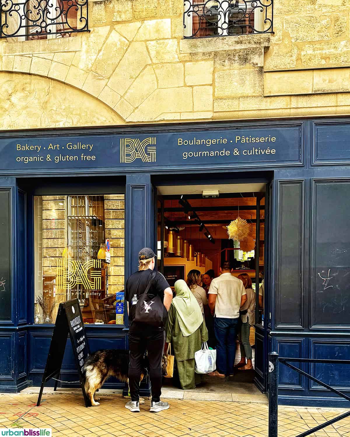 exterior of BAG Bakery Art Gallery in Bordeaux, France.