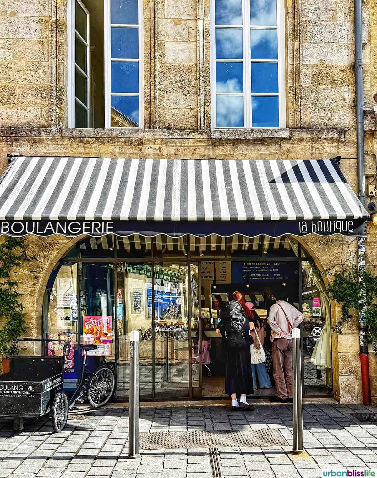 exterior of boulangerie Michel MaBelle in Bordeaux, France.