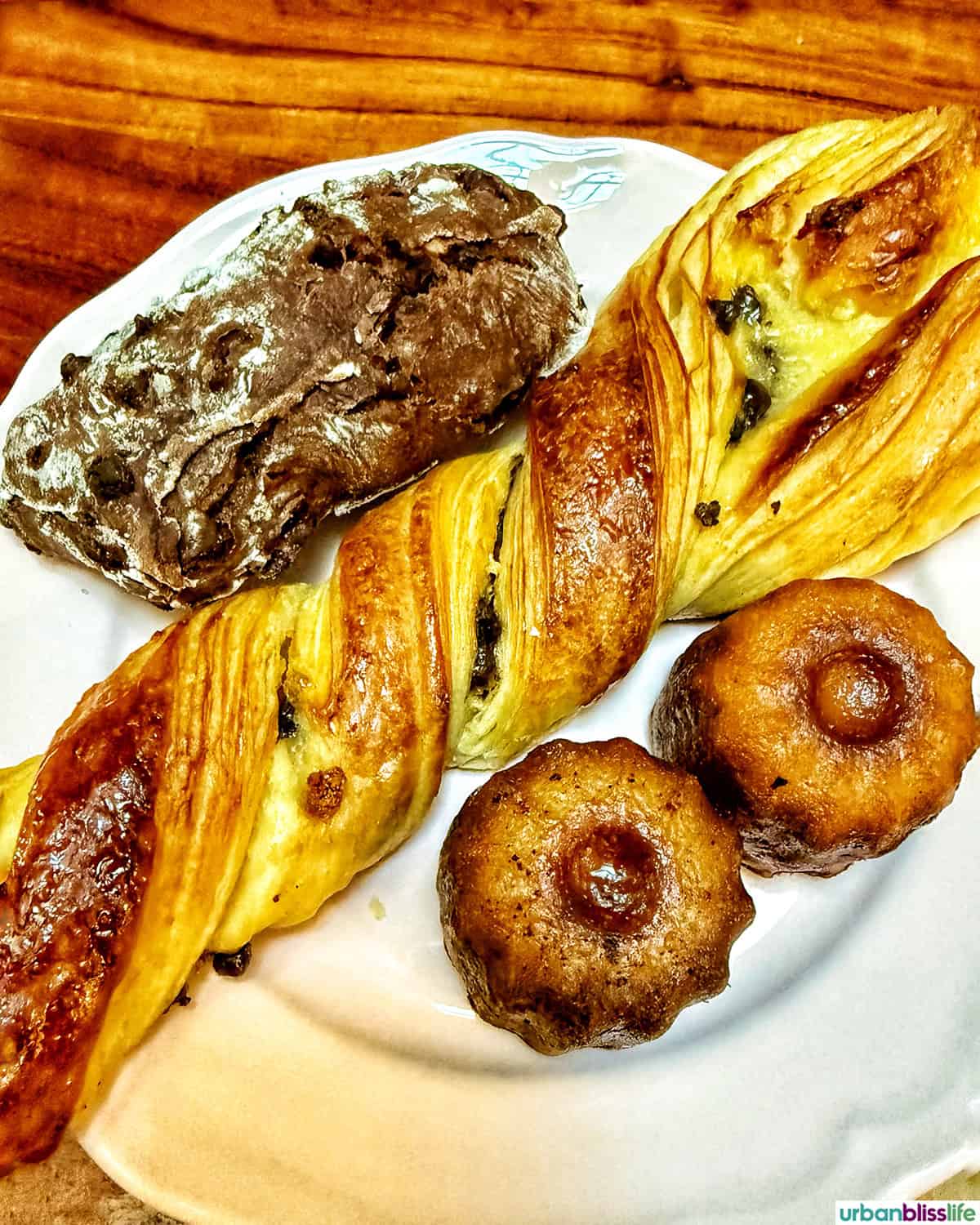French pastries on a plate