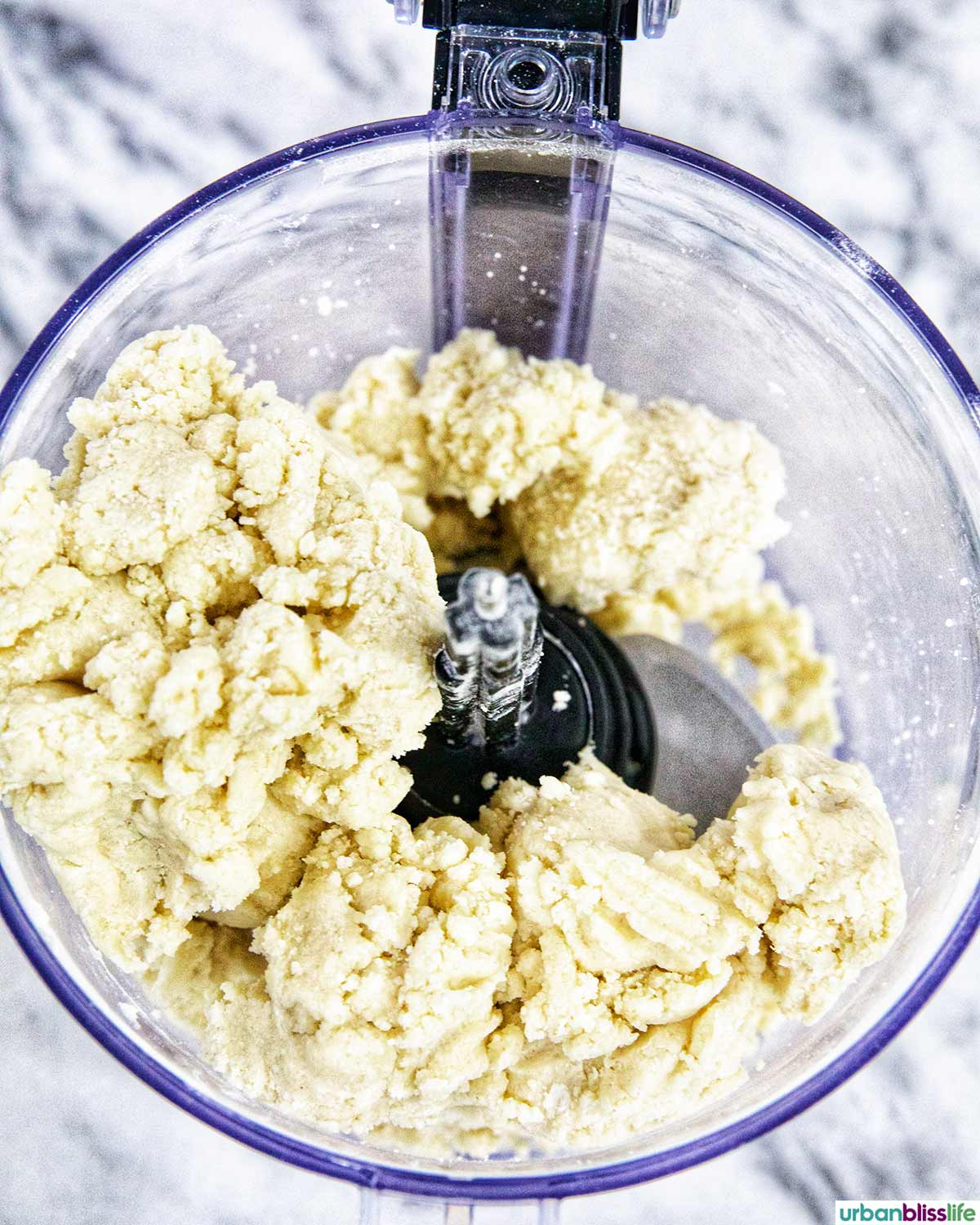 dough in a food processor.