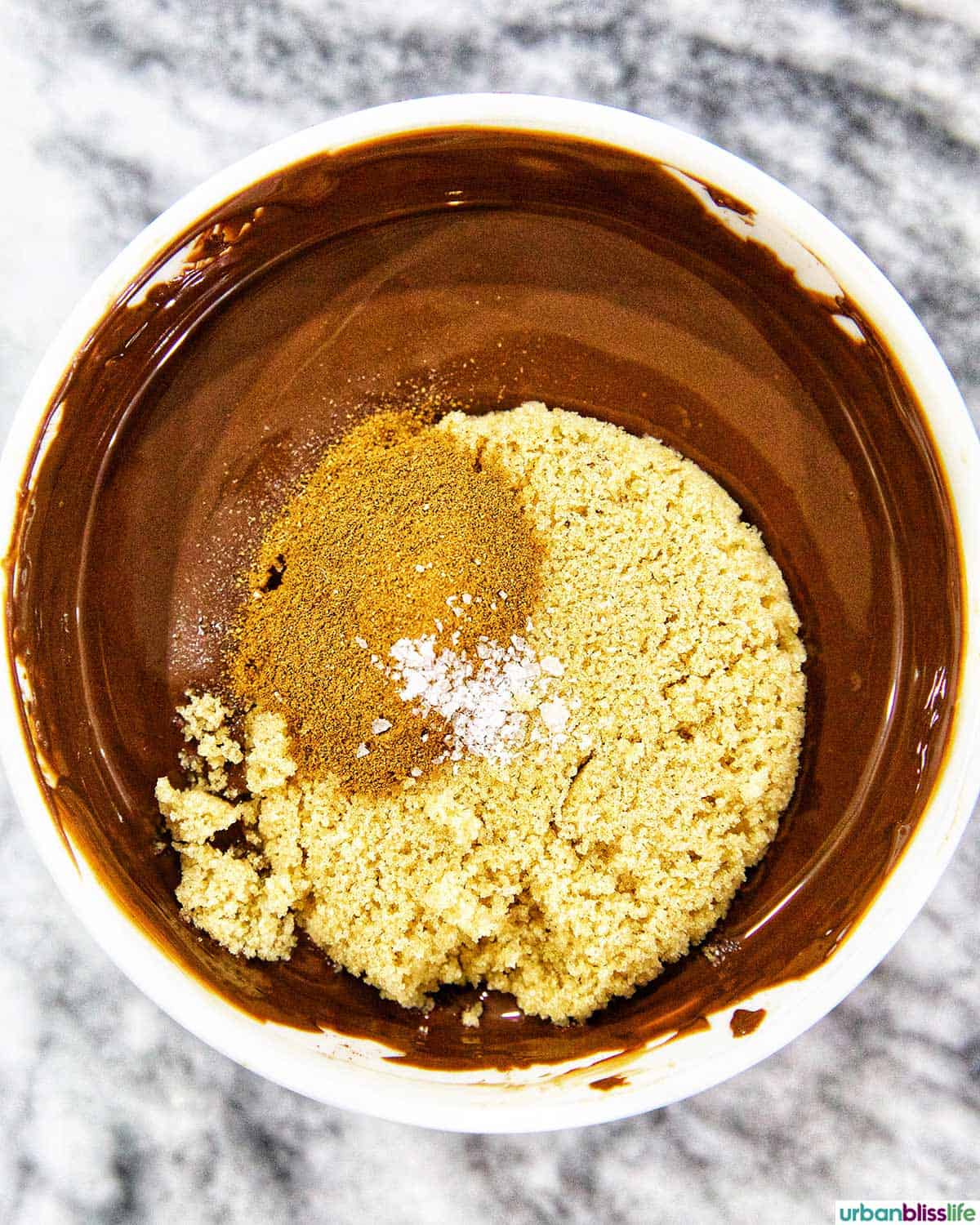 chocolate filling in a saucepan.