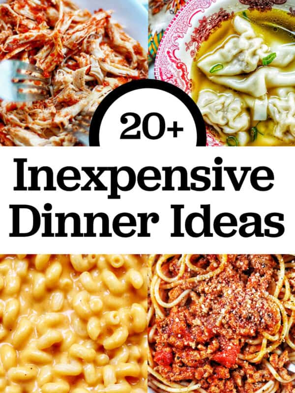 20+ inexpensive dinner ideas.