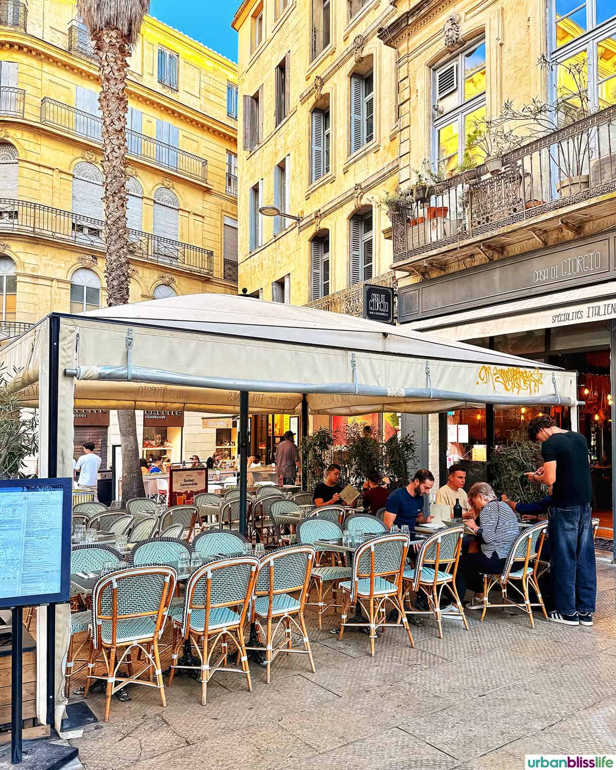 exterior of casa di giorgio restaurant in montpellier, france
