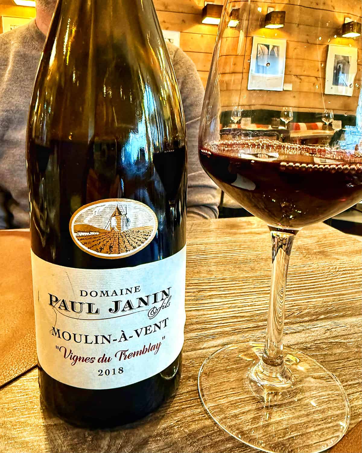 bottle of beaujolais moulin-a-vent